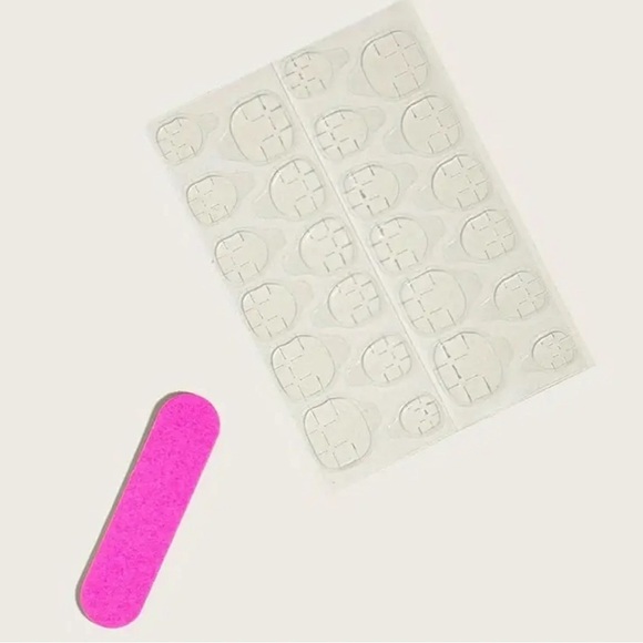 24 pcs Almond French Acrylic Press On Nail Set Reusable green stars French ✨💚 - Picture 2 of 7